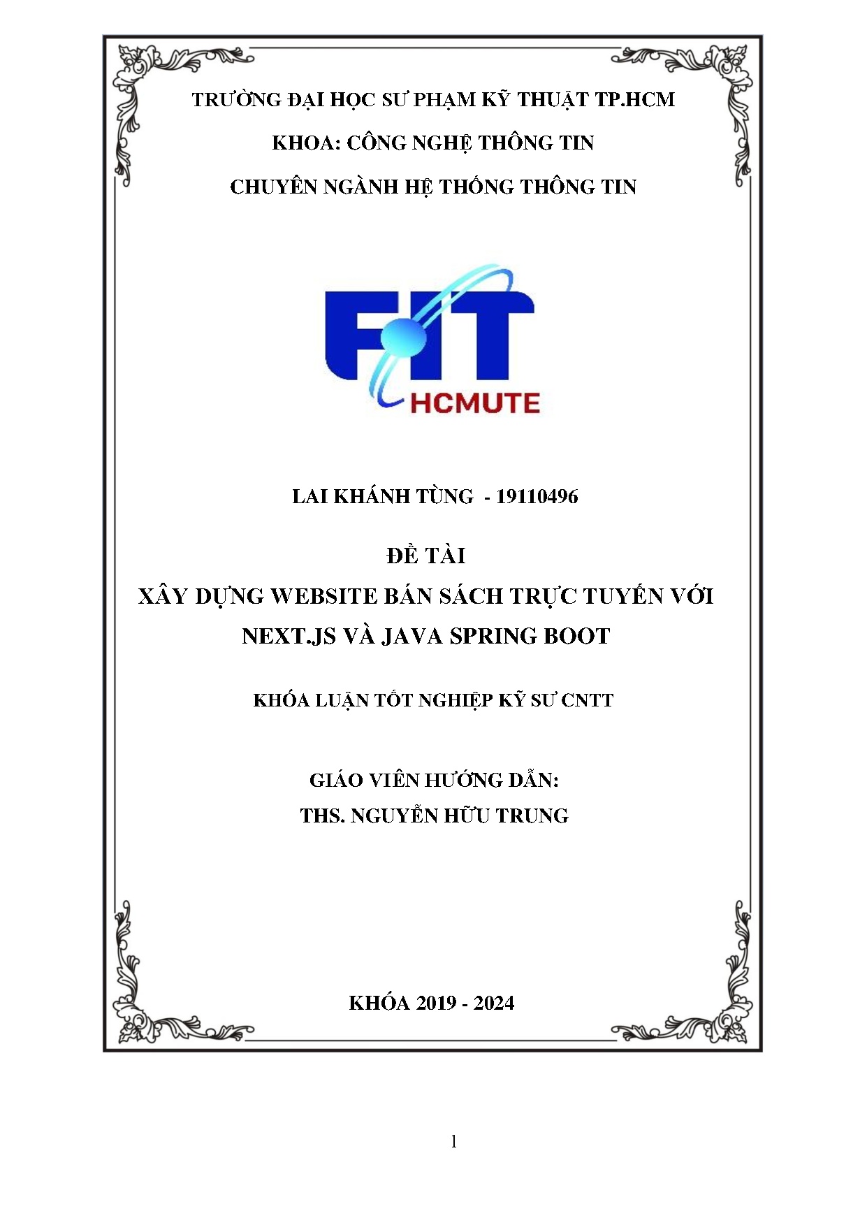 Đồ án tốt nghiệp - Xây dựng website bán sách trực tuyến với next.js và java spring boot