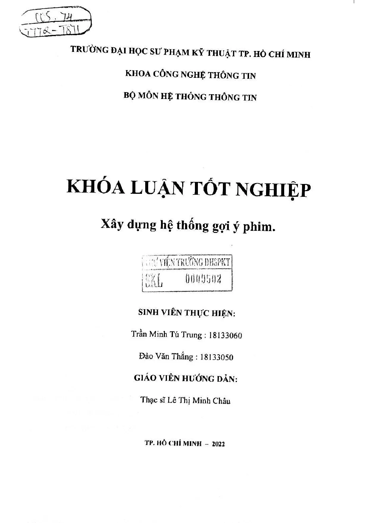 Đồ án tốt nghiệp - Xây dựng hệ thống gợi ý phim
