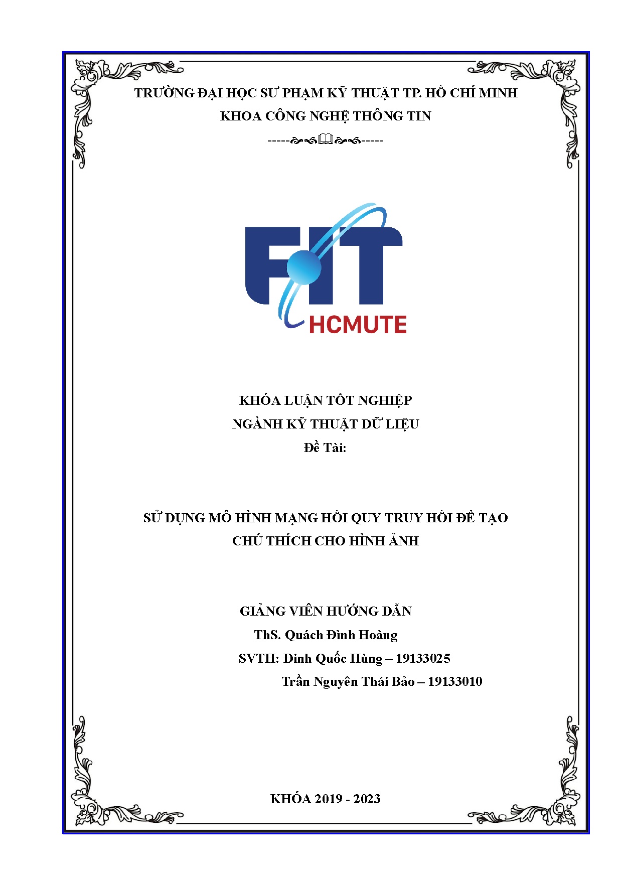 Đồ án tốt nghiệp - Sử dụng mô hình mạng hồi quy truy hồi để tạo chú thích cho hình ảnh