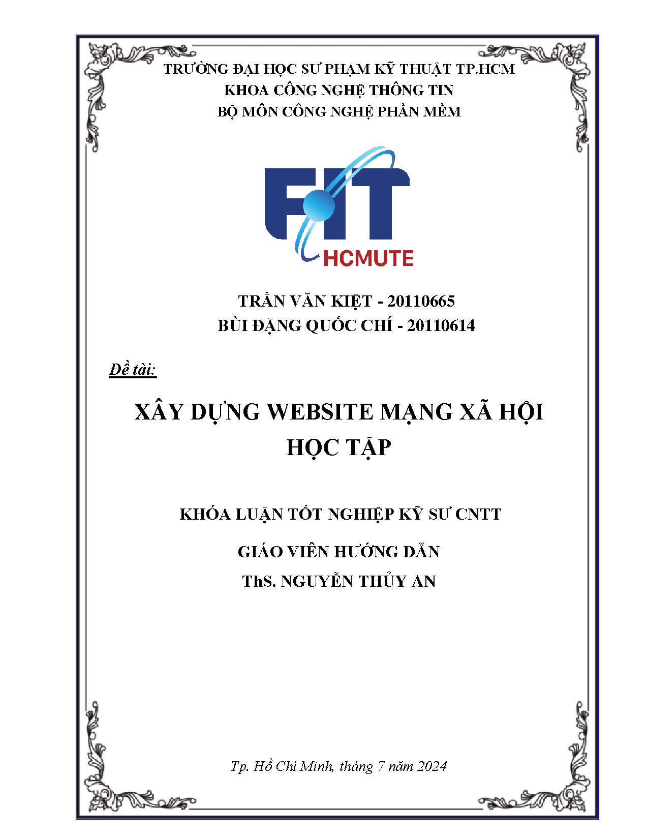 Đồ án tốt nghiệp - Xây dựng website mạng xã hội học tập