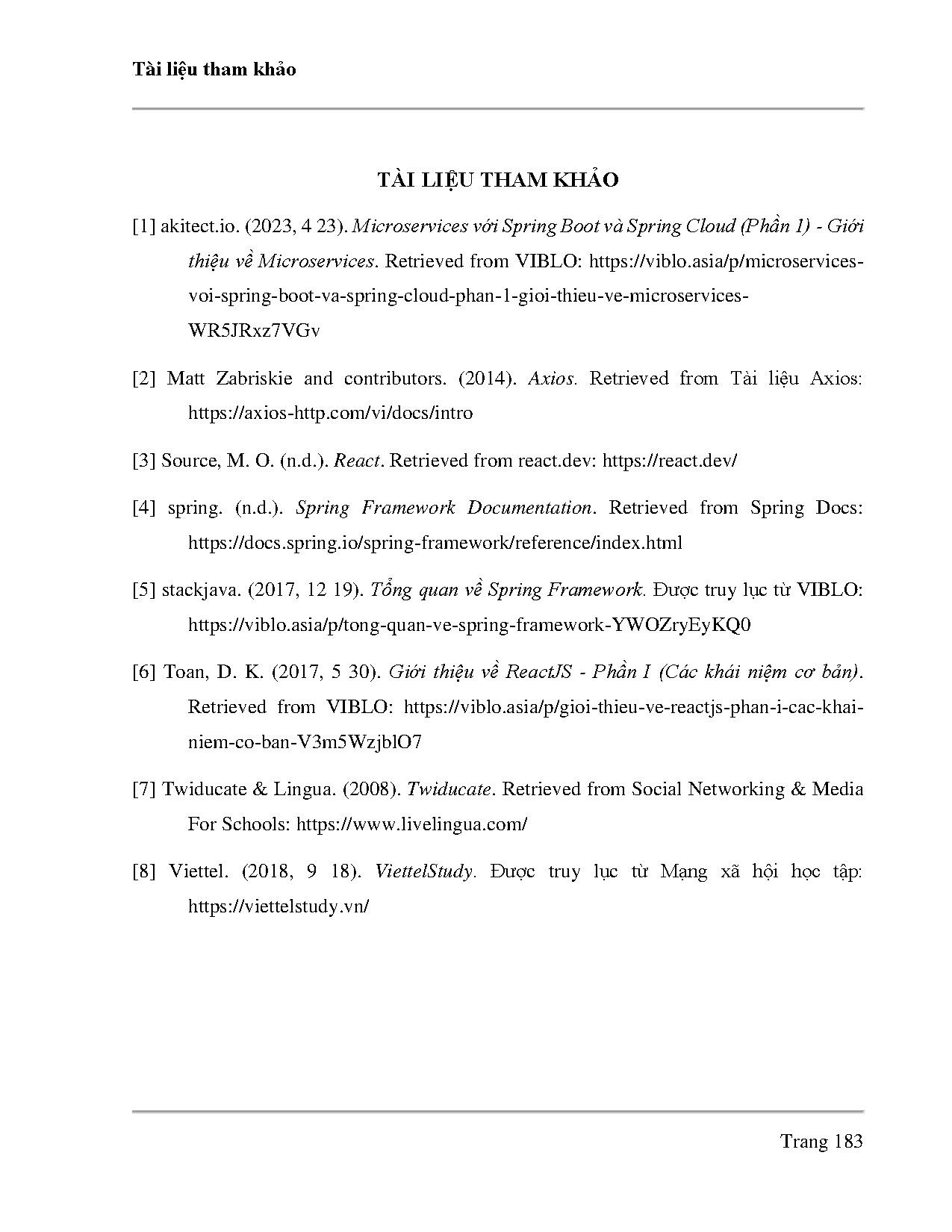 Ảnh một số trang tài liệu