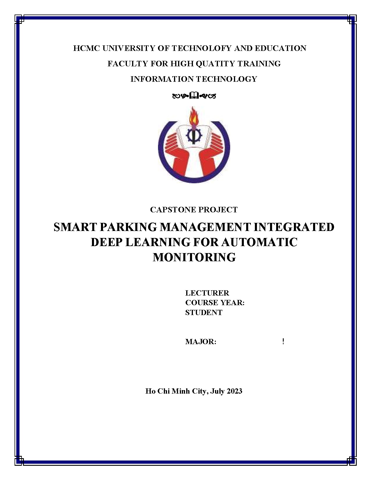 Đồ án tốt nghiệp - Smart parking manugement integrated deep learning for automatic monitoring