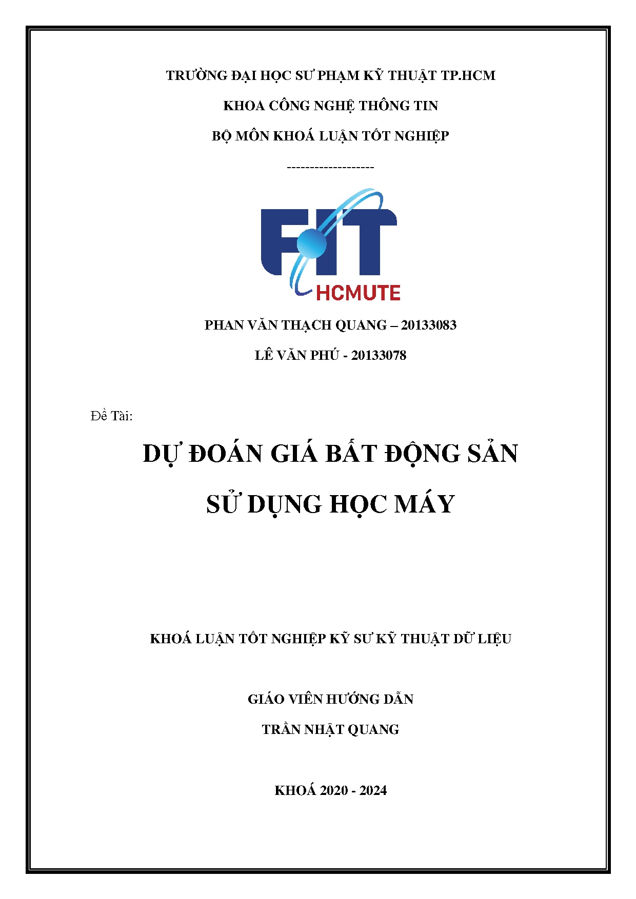 Đồ án tốt nghiệp - Dự đoán giá bất động sản sử dụng học máy