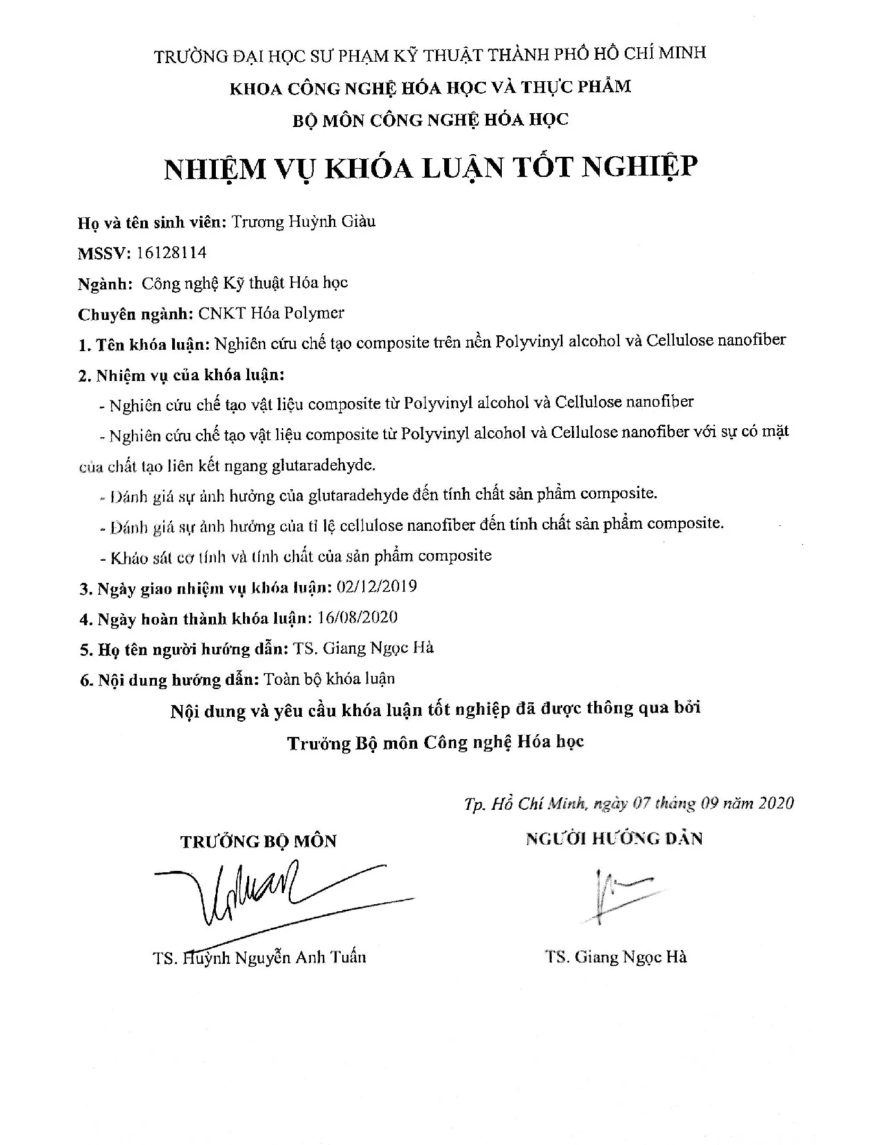 Đồ án tốt nghiệp - Nghiên cứu chế tạo composite trên nền Polyvinyl alcohol và Cellulose nanofiber - Trang 4