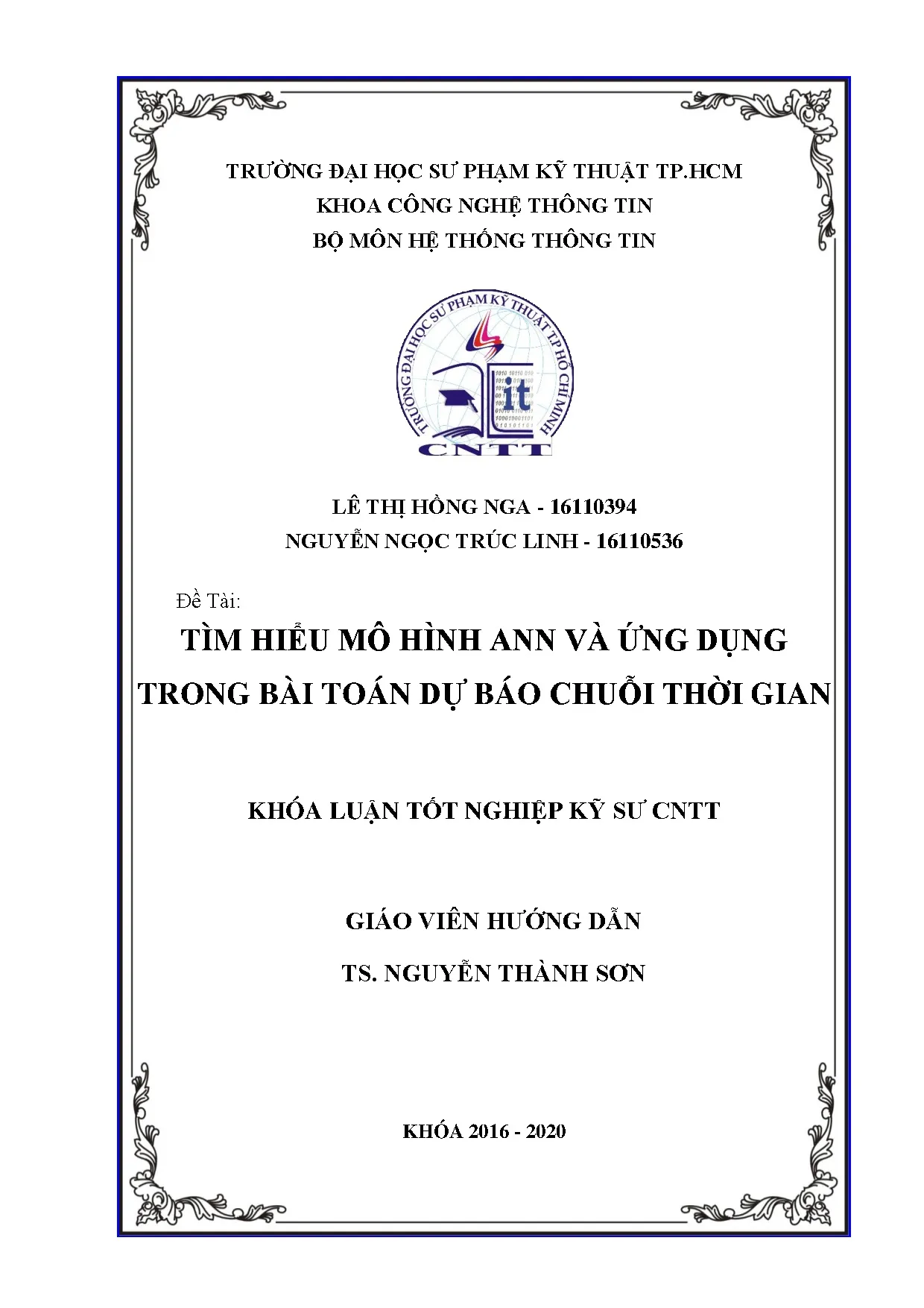 Đồ án tốt nghiệp - Tìm hiểu mô hình Ann và ứng dụng trong bài toán dự báo chuỗi thời gian