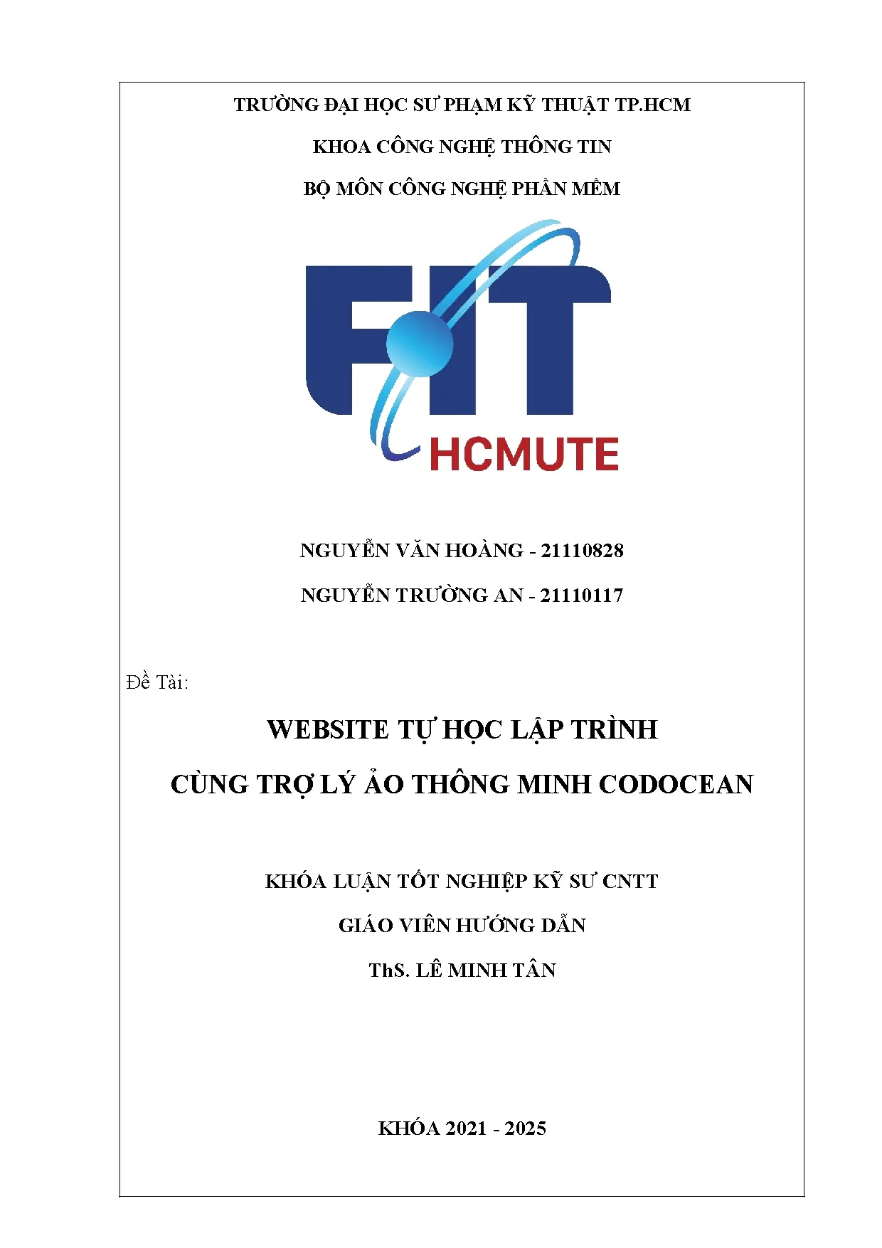 Đồ án tốt nghiệp - Website tự học lập trình cùng trợ lý ảo thông minh Codoncean