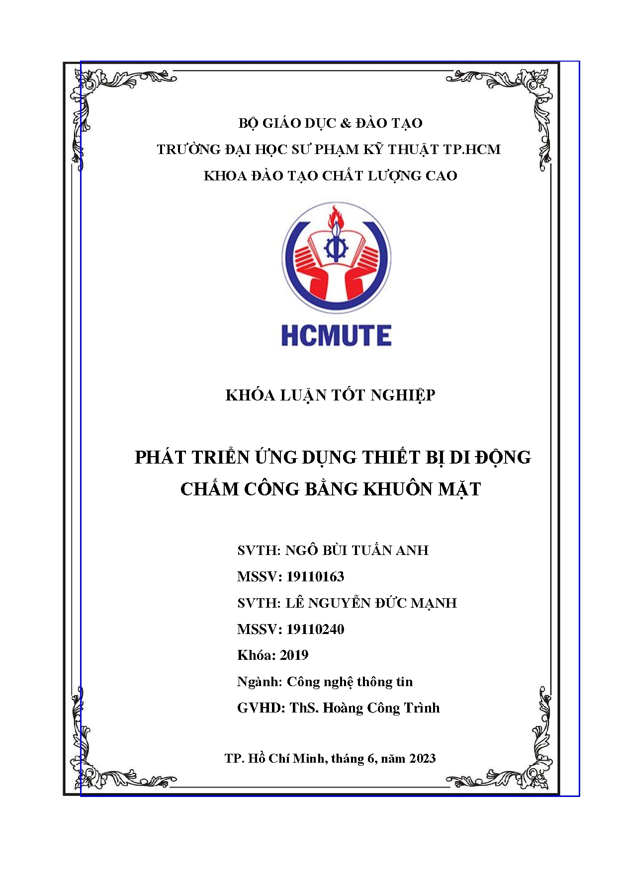 Đồ án tốt nghiệp - Phát triển ứng dụng thiết bị di động chấm công bằng khuôn mặt