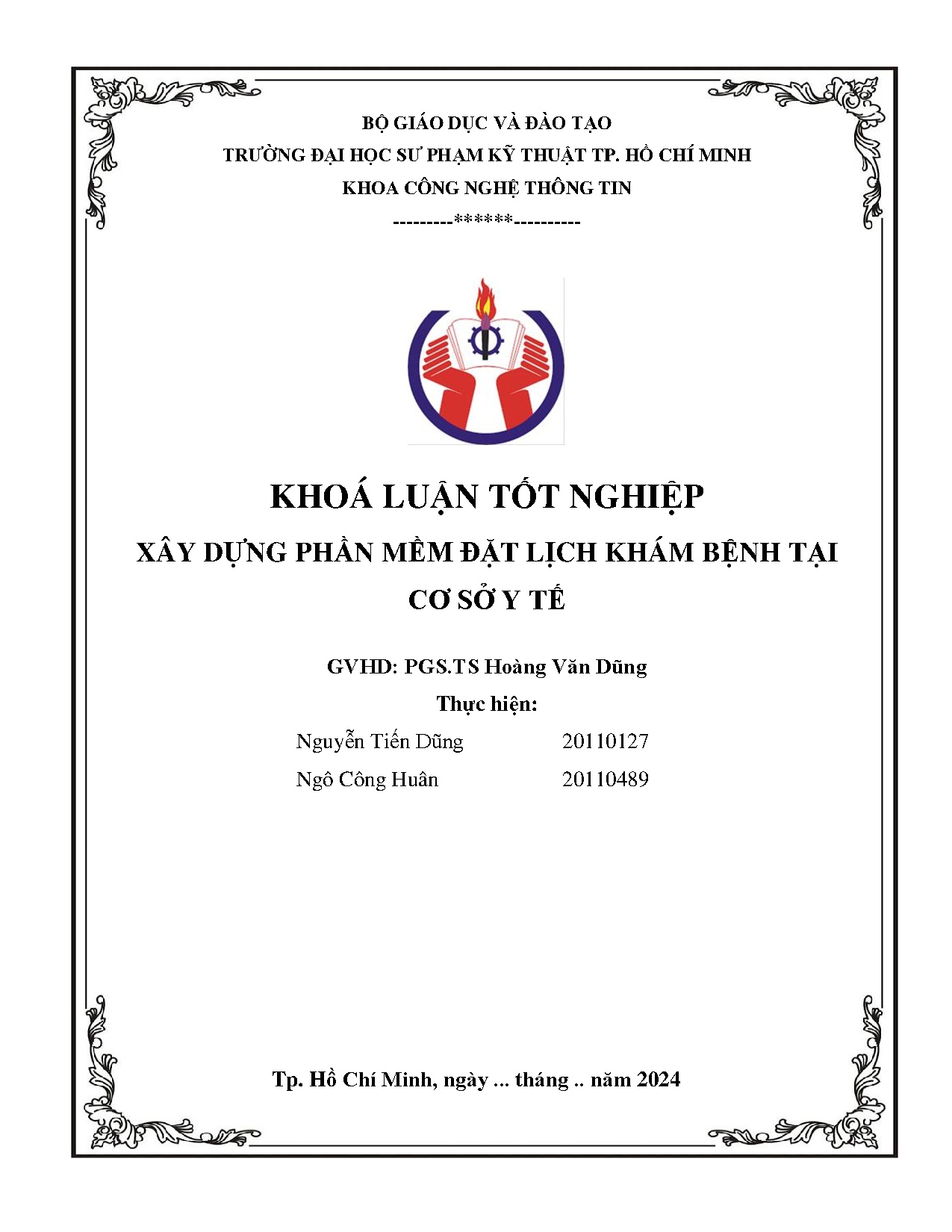 Đồ án tốt nghiệp - Xây dựng phần mềm đặt lịch khám bệnh tại cơ sở y tế