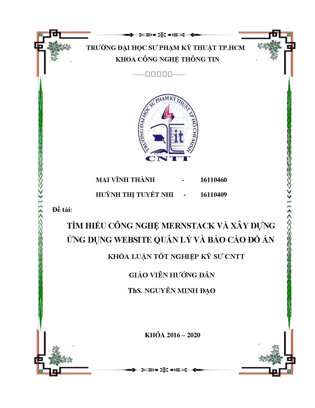 Đồ án tốt nghiệp - Tìm hiểu công nghệ Mernstack và xây dựng ứng dụng Website quản lý và báo cáo đồ Á