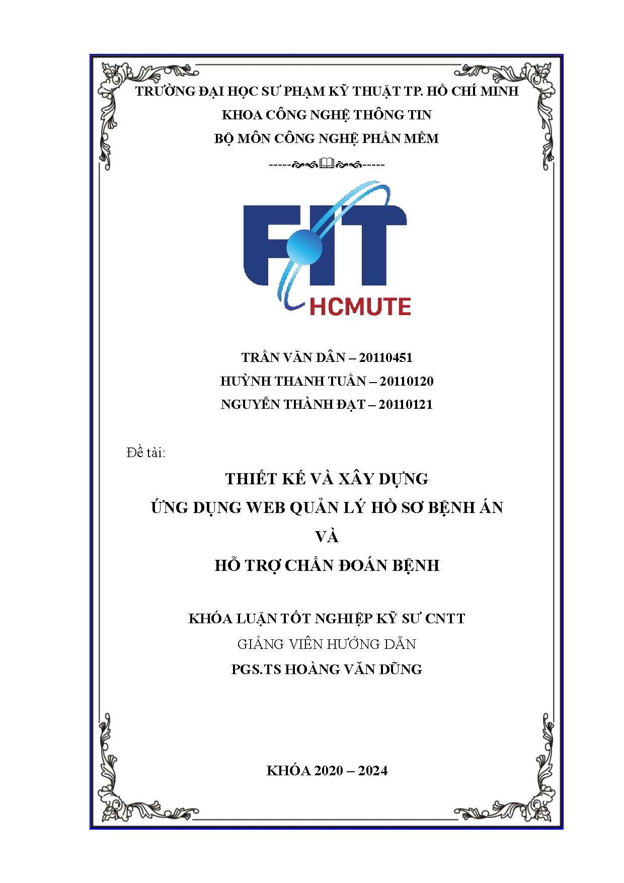 Đồ án tốt nghiệp - Thiết kế và xây dựng ứng dụng web quản lý hồ sơ bệnh án và hỗ trợ chuẩn đoán bệnh