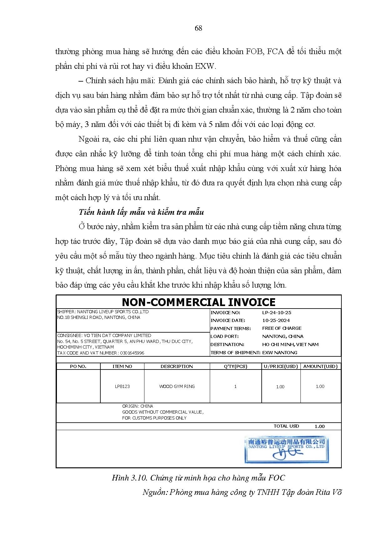 Đồ án tốt nghiệp - Hoàn thiện hoạt động mua hàng Quốc tế tại Công ty trách nhiệm hữu hạn tập đoàn RV - Trang 80