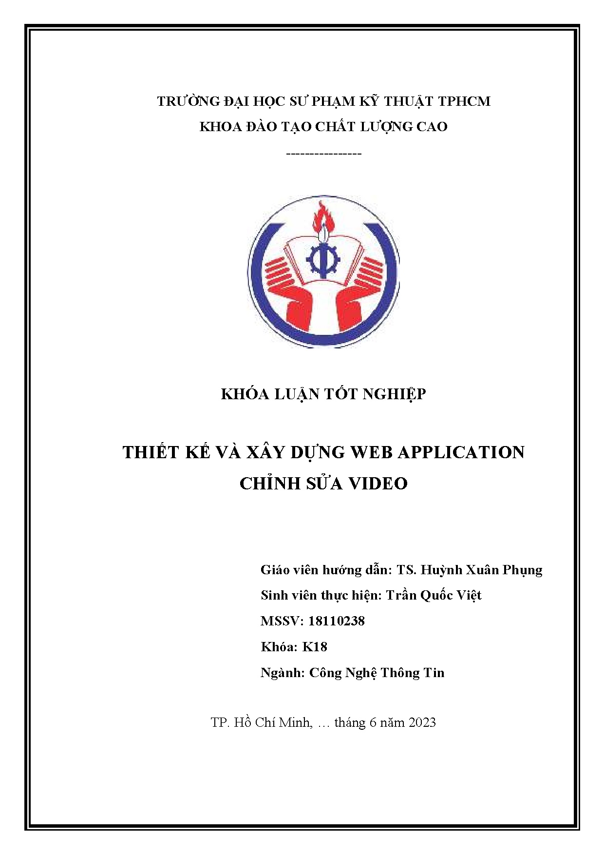 Đồ án tốt nghiệp - Thiết kế và xây dựng Web Application chỉnh sửa video