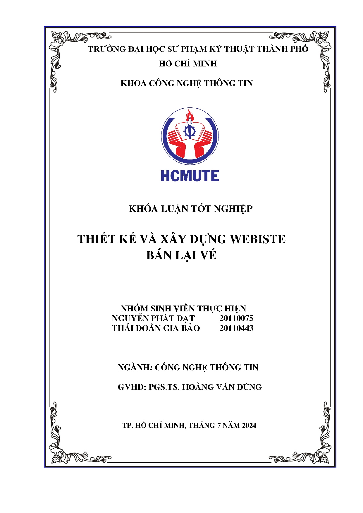 Đồ án tốt nghiệp - Thiết kế và xây dựng website bán lại vé