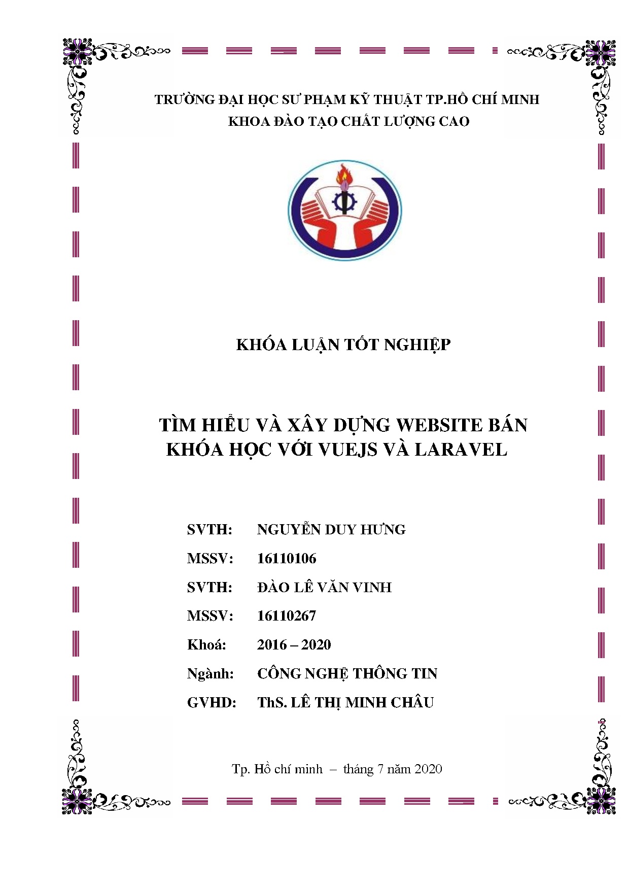 Đồ án tốt nghiệp - Tìm hiểu và xây dựng Website bán khóa học với Vuejs và Laravel