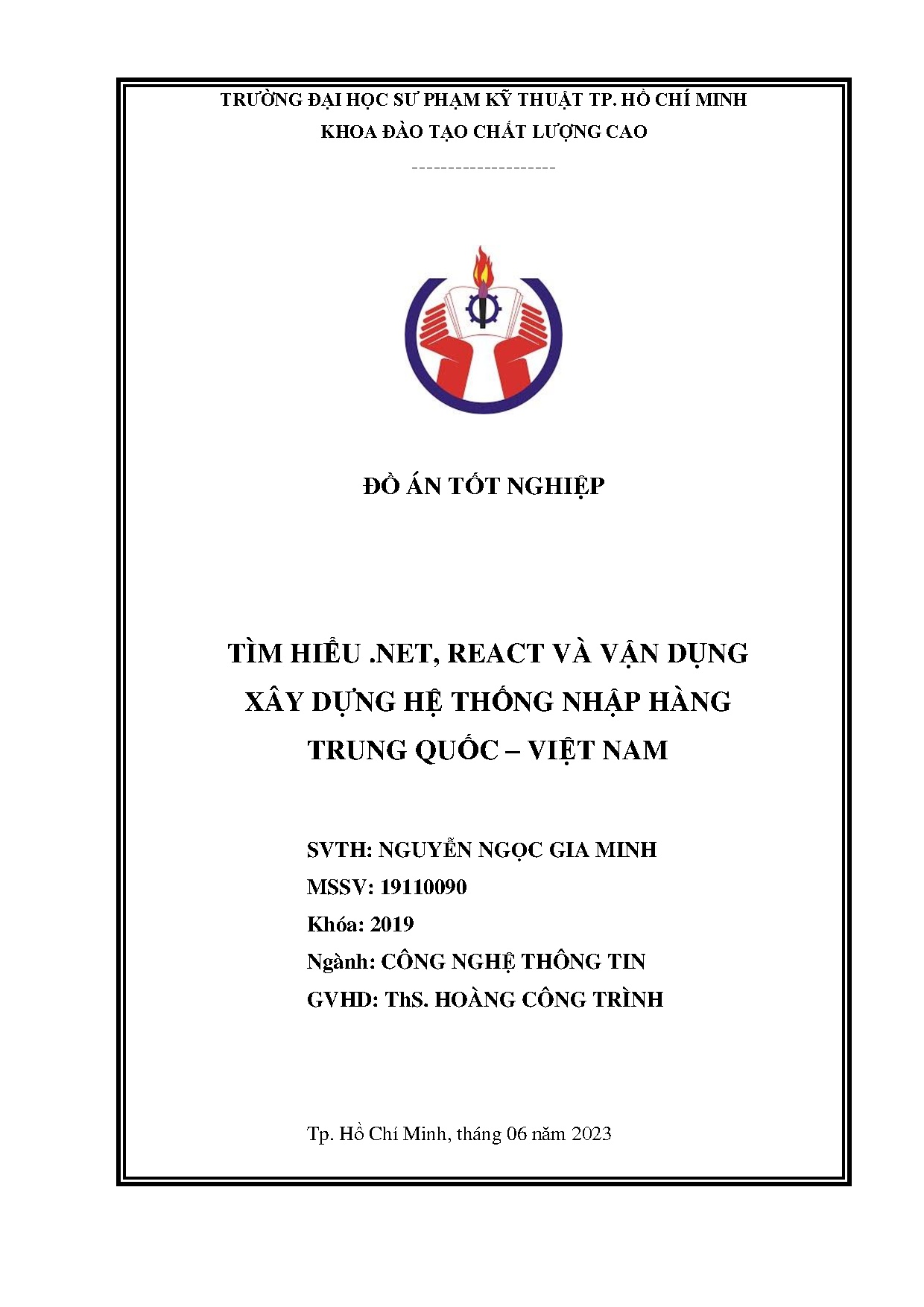 Đồ án tốt nghiệp - Tìm hiểu .Net, React và vận dụng xây dựng hệ thống nhập hàng Trung Quốc - Việt N