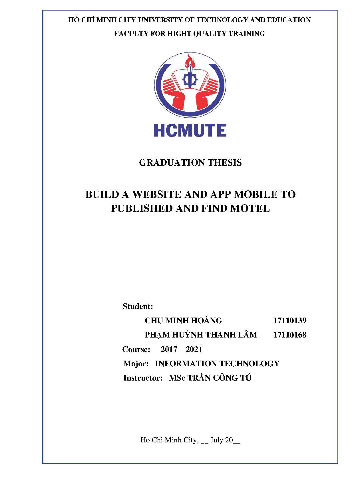 Đồ án tốt nghiệp - Build a website and app mobile to published and find motel