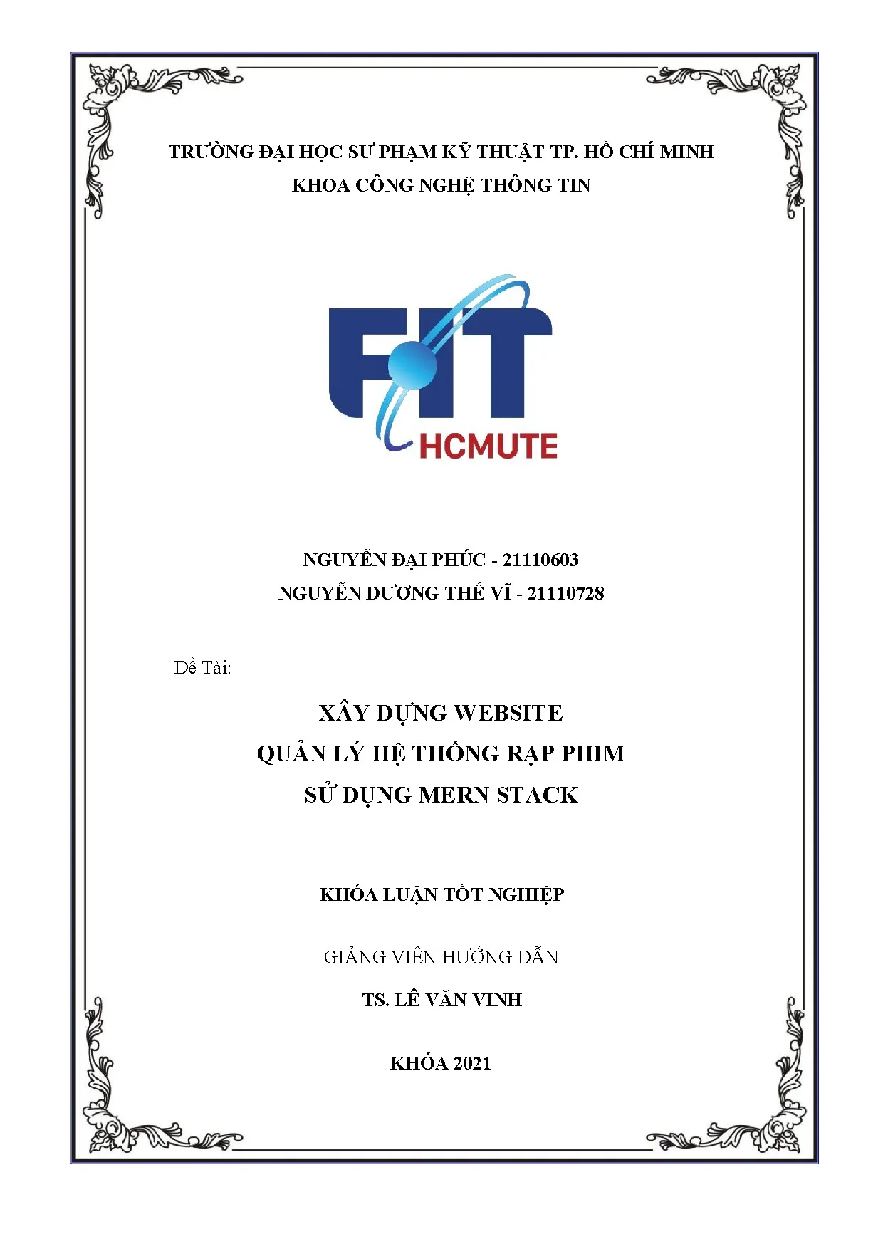 Đồ án tốt nghiệp - Xây dựng website quản lý hệ thống rạp phim sử dụng Mern Stack - Trang 2