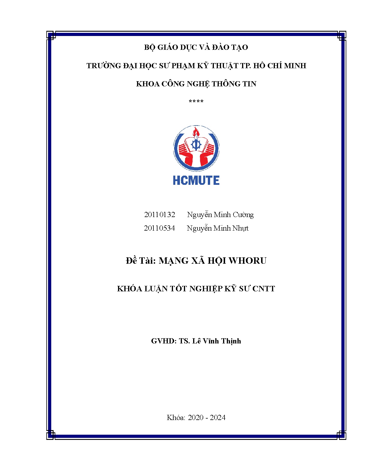 Đồ án tốt nghiệp - Mạng xã hội Whoru