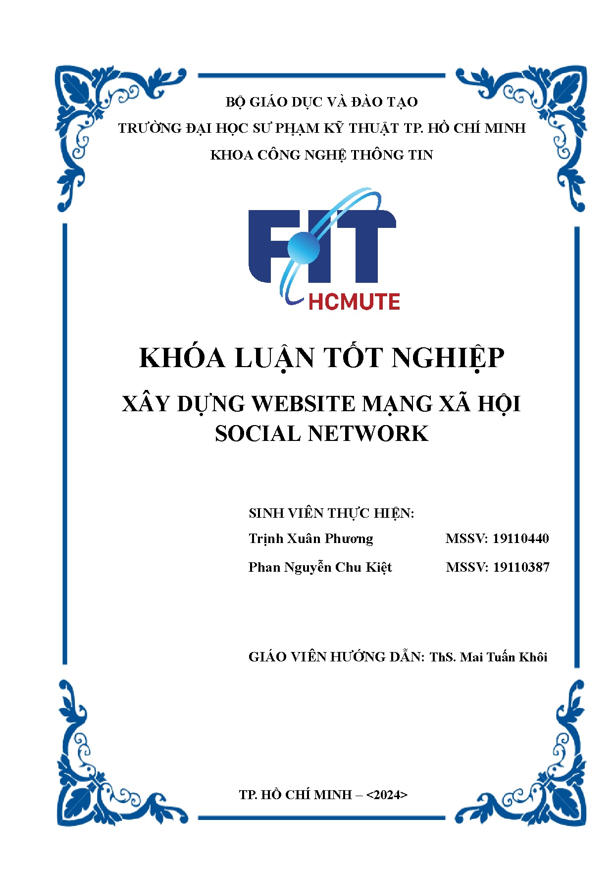 Đồ án tốt nghiệp - Xây dựng website mạng xã hội social network