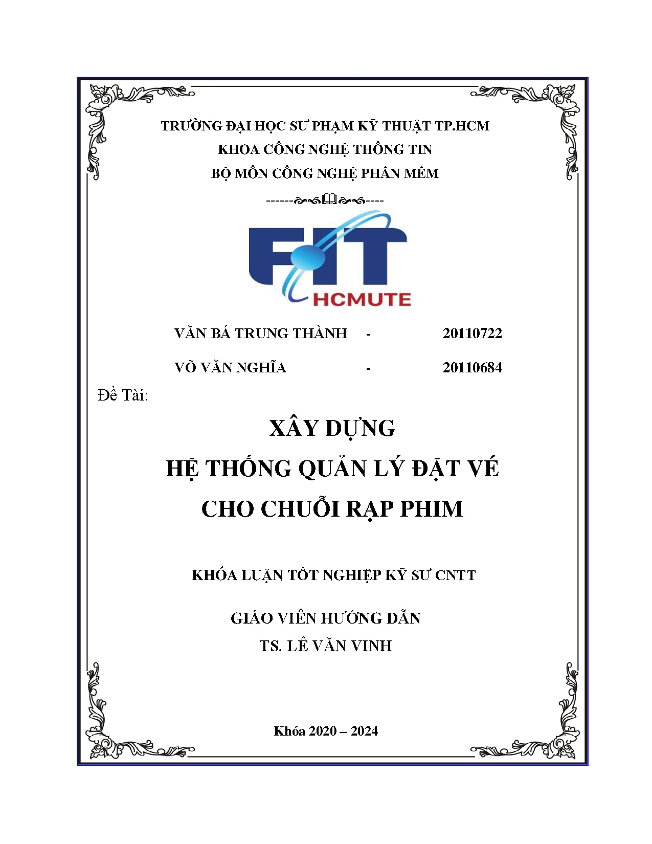 Đồ án tốt nghiệp - Xây dựng hệ thống quản lý đặt vé cho chuỗi rạp phim