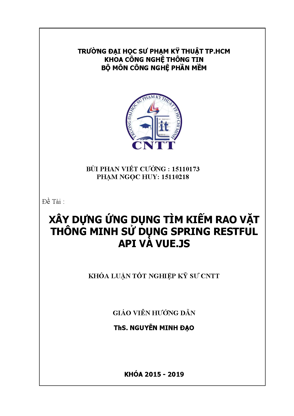 Đồ án tốt nghiệp - Xây dựng ứng dụng tìm kiếm rao vặt thông minh sử dụng Spring Restful API và V