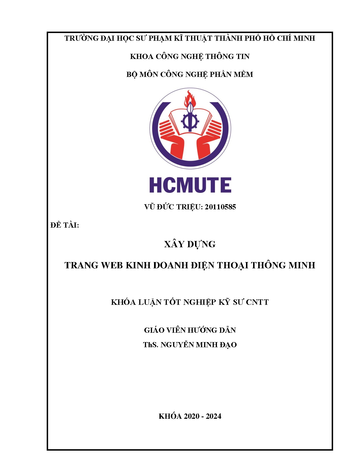 Đồ án tốt nghiệp - BỘ GIÁO DỤC VÀ ĐÀO TẠOTRƯỜNG ĐẠI HỌC SƯ PHẠM KỸ THUẬTTHÀNH PHỐ HỒ