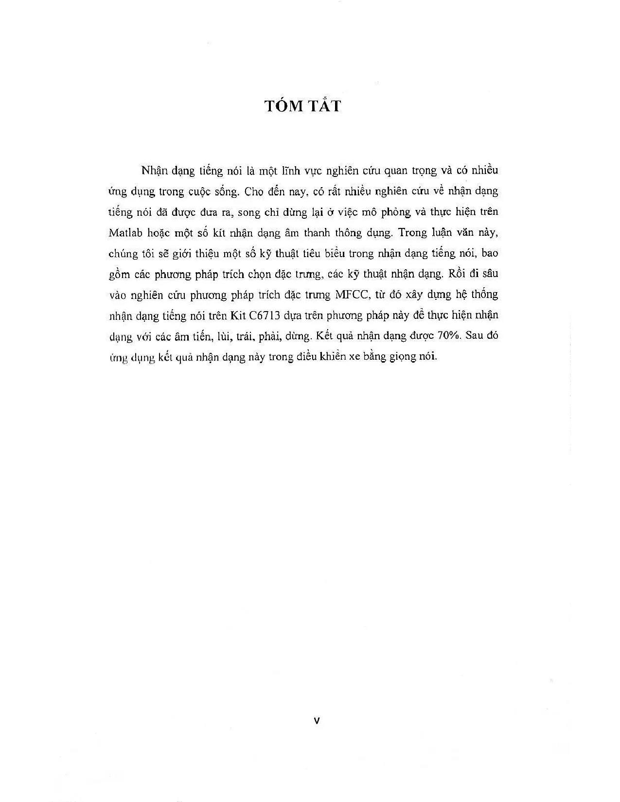 Đồ án tốt nghiệp - Nhận dạng tiếng nói trên KIT C6713 và ứng dụng trong điều khiển - Trang 3