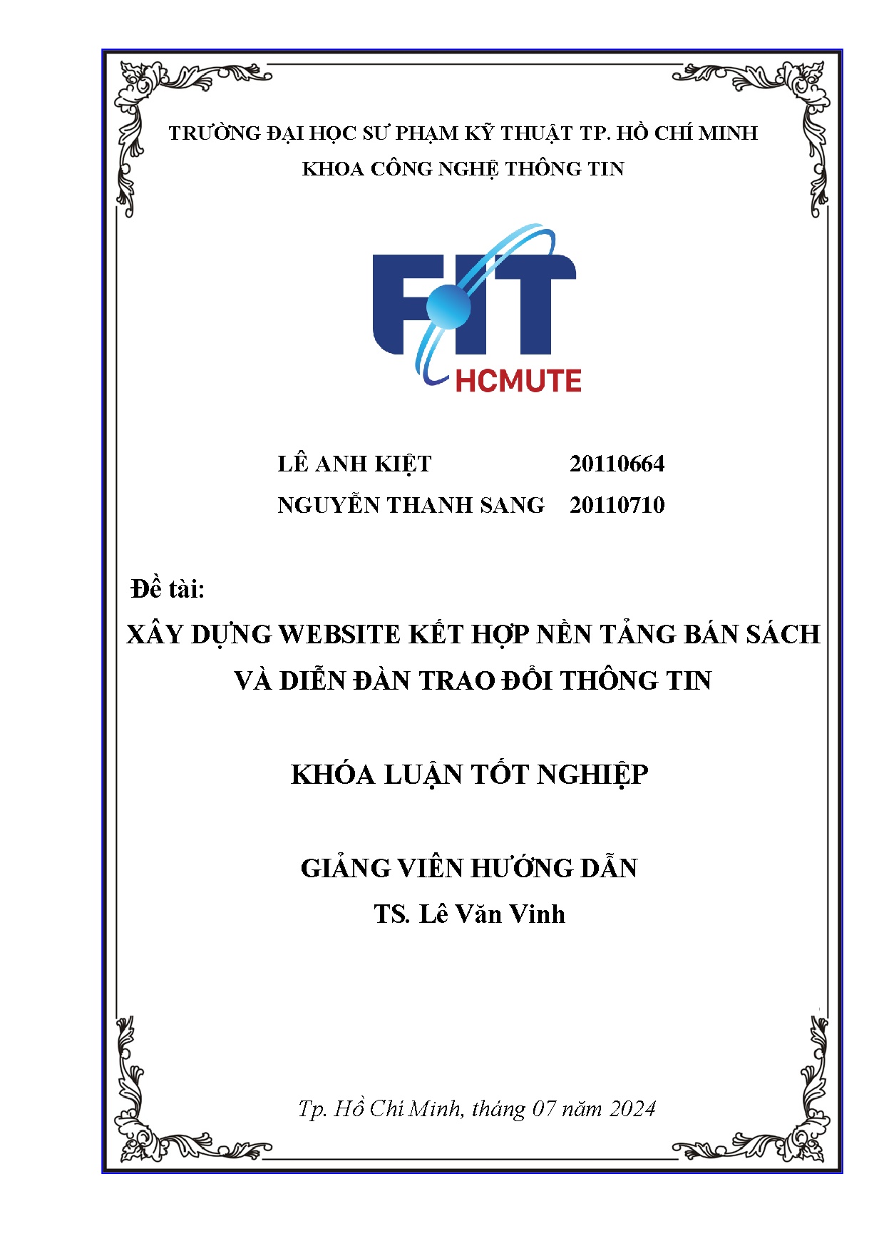 Đồ án tốt nghiệp - Xây dựng website kết hợp nền tảng bán sách và diễn đàn trao đổi thông tin