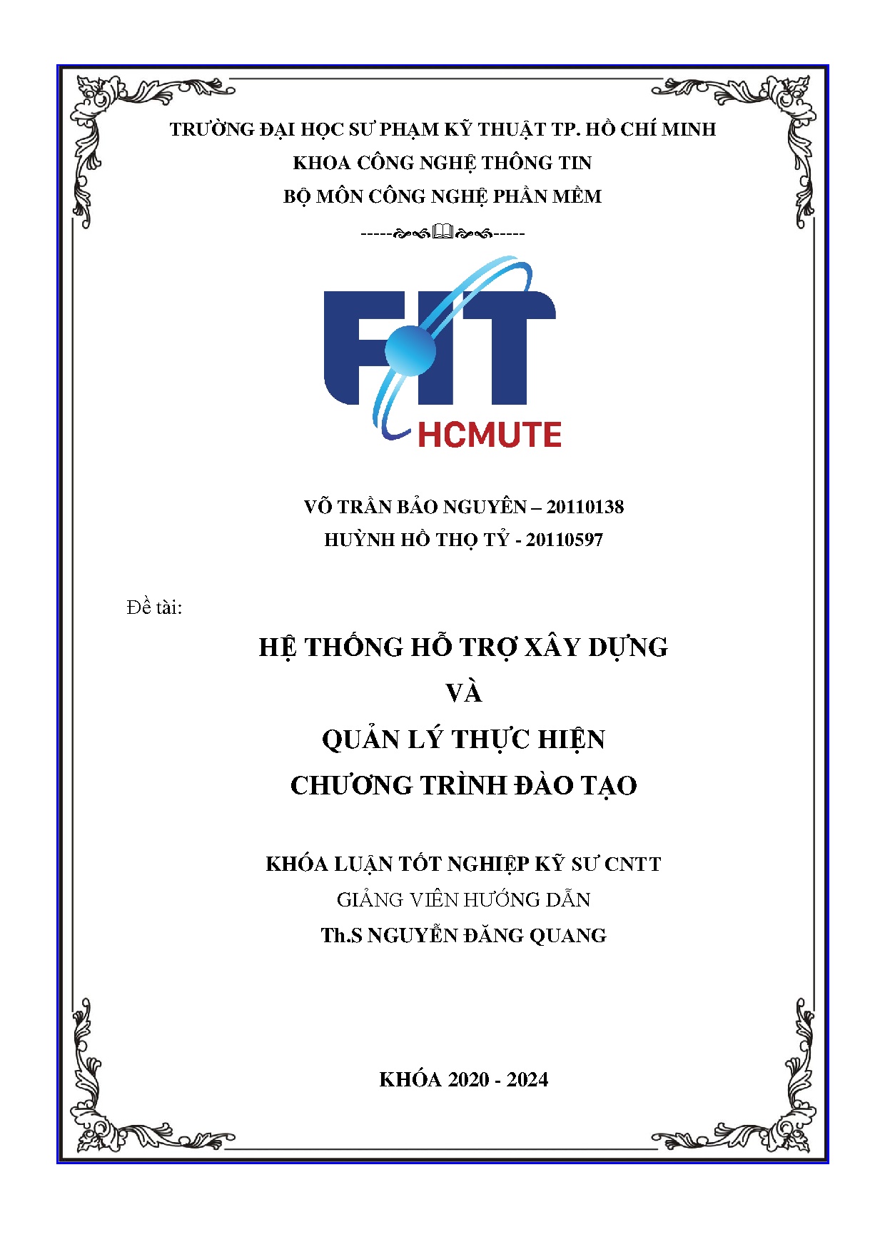 Đồ án tốt nghiệp - Hệ thống hỗ trợ xây dựng và quản lý thực hiện chương trình đào tạo