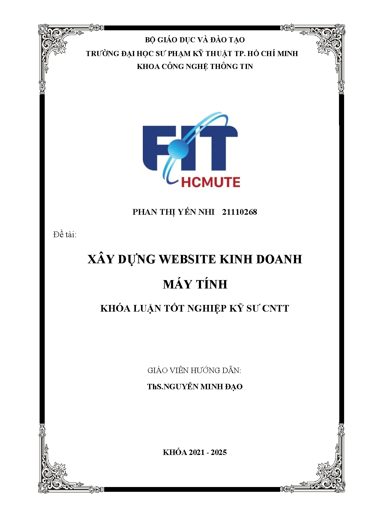Đồ án tốt nghiệp - Xây dựng website kinh doanh máy tính