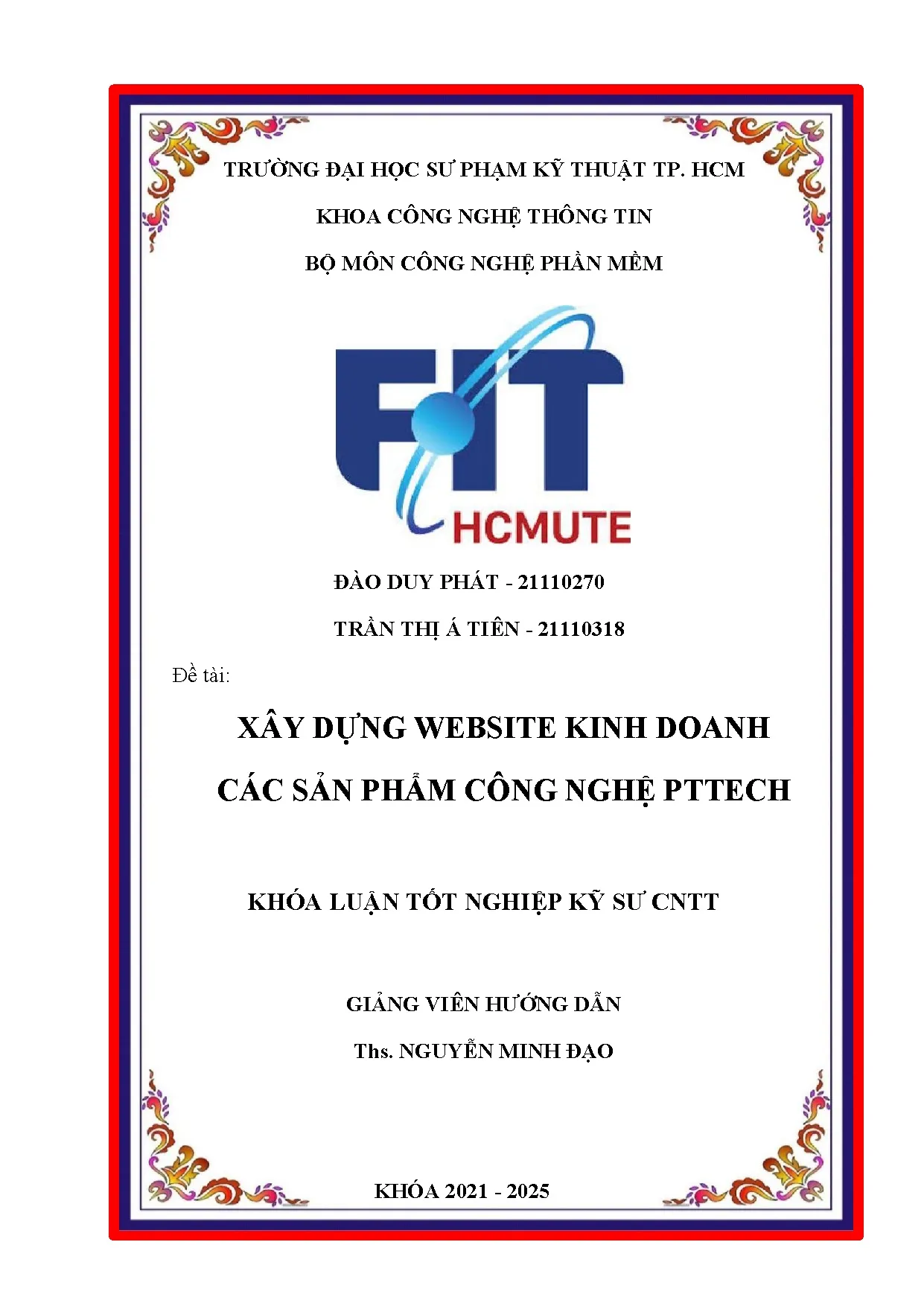 Đồ án tốt nghiệp - Xây dựng Website kinh doanh các sản phẩm công nghệ PTTech - Trang 3