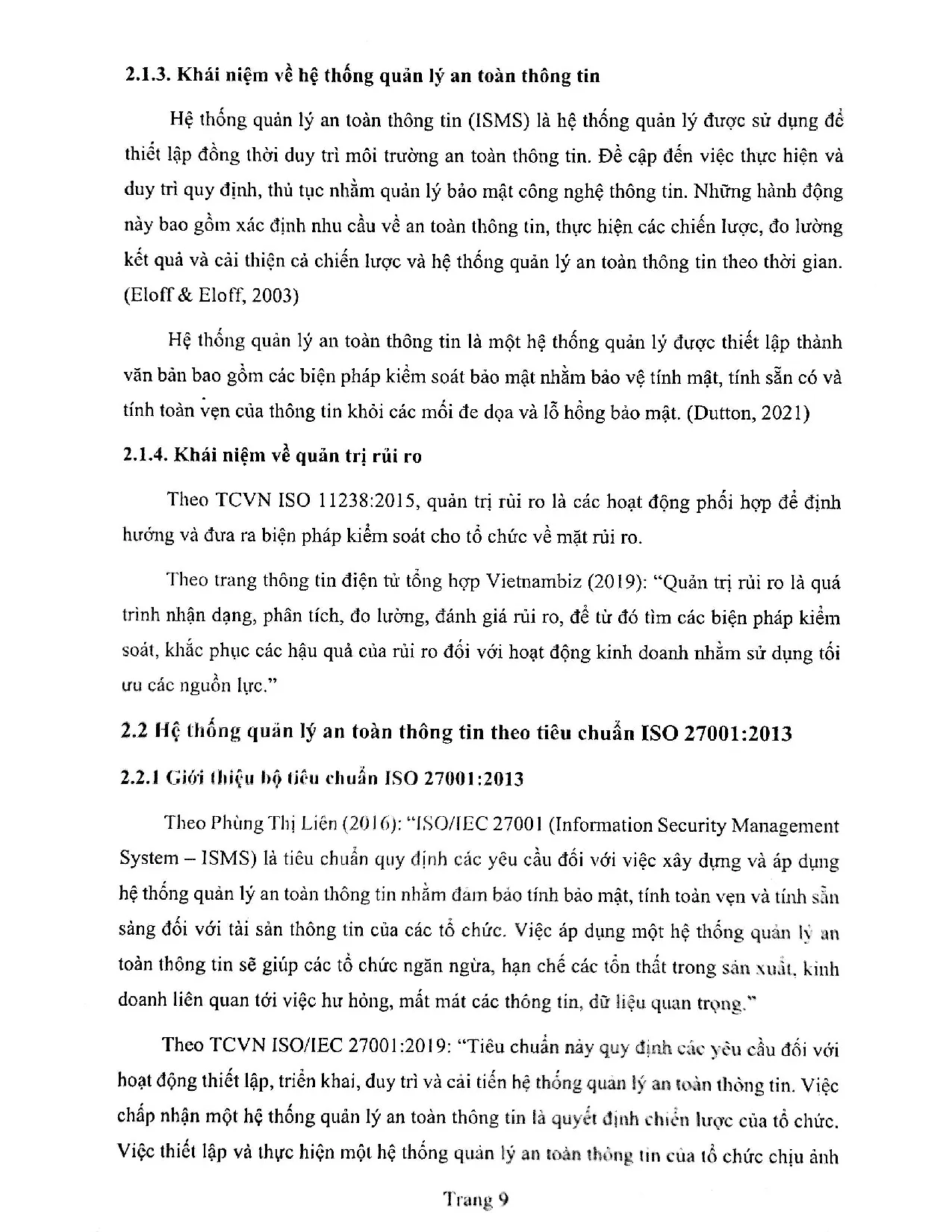 Đồ án tốt nghiệp - Phân tích thực trạng áp dụng hệ thống quản lý an toàn thông tin I 2 TCTCPDVCNTHH - Trang 19