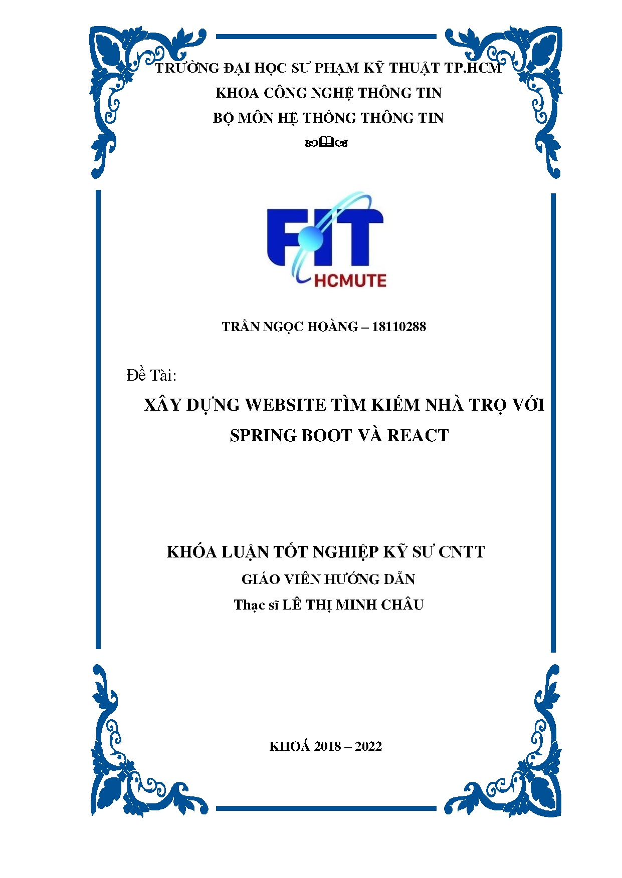 Đồ án tốt nghiệp - Xây dựng website tìm kiếm nhà trọ với Spring boot và React