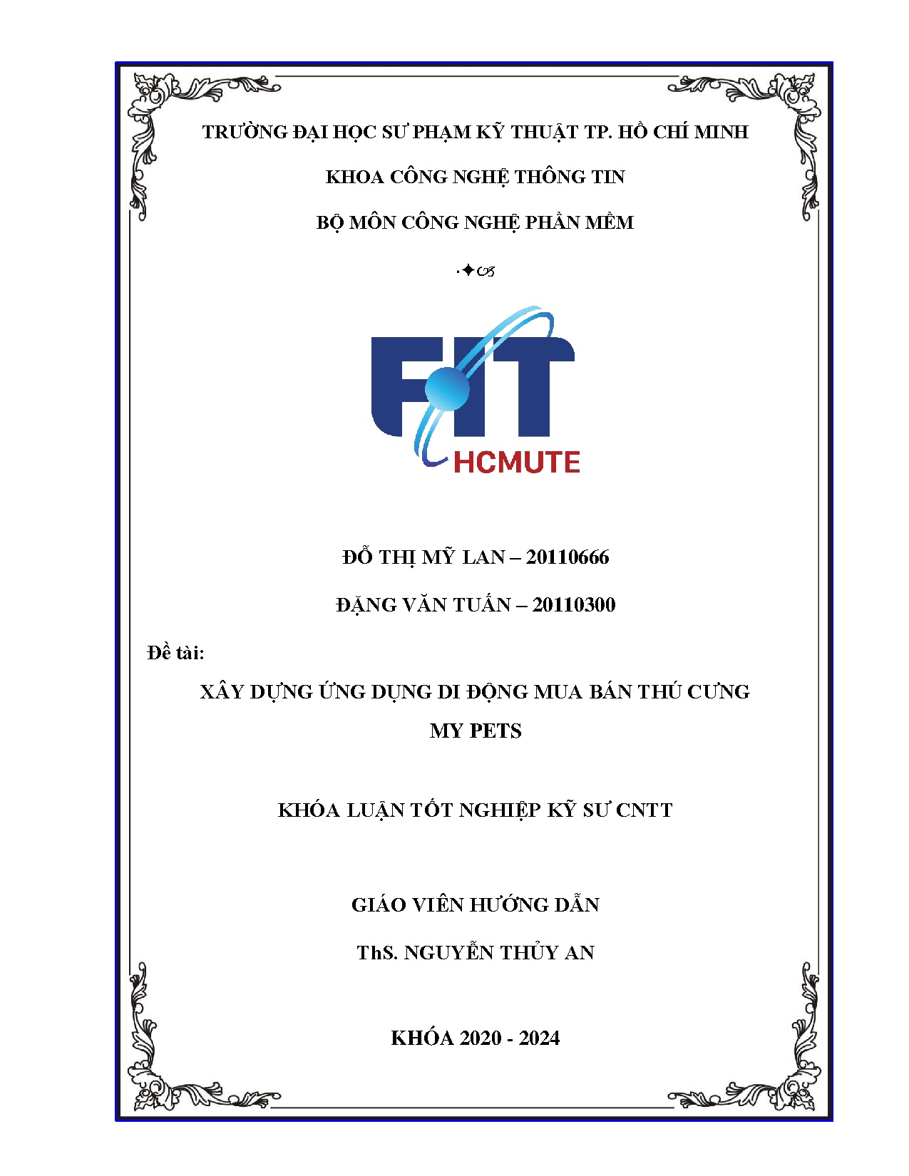 Đồ án tốt nghiệp - Xây dựng ứng dụng di động mua bán thú cưng My pets