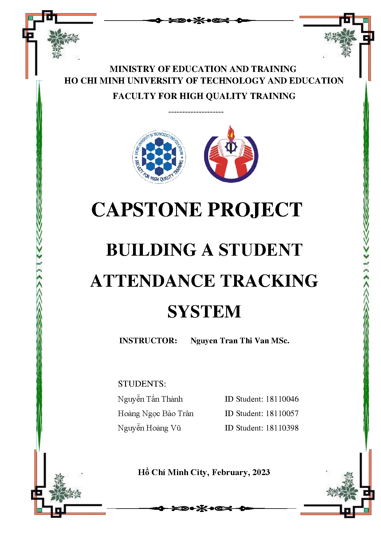 Đồ án tốt nghiệp - Building a student attendance tracking system