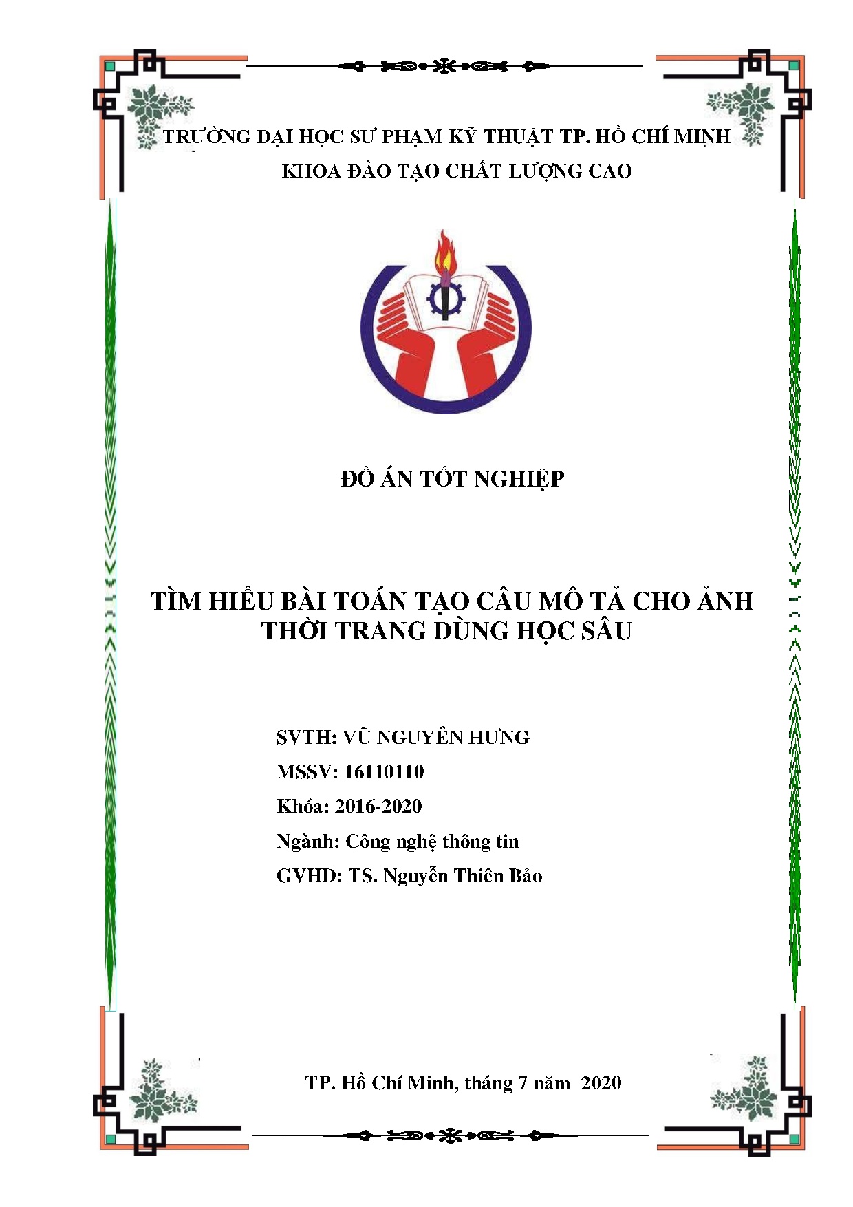 Đồ án tốt nghiệp - Tìm hiểu bài toán tạo câu mô tả cho ảnh thời trang dùng học sâu