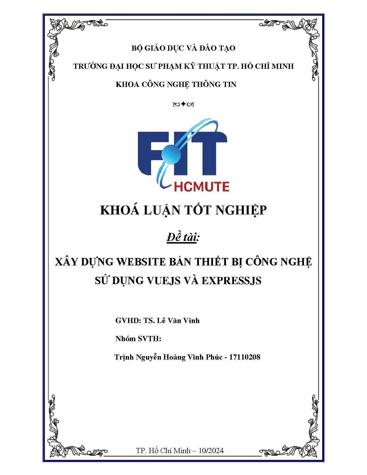 Đồ án tốt nghiệp - Xây dựng website bán thiết bị công nghệ sử dụng vuejs và expressjs