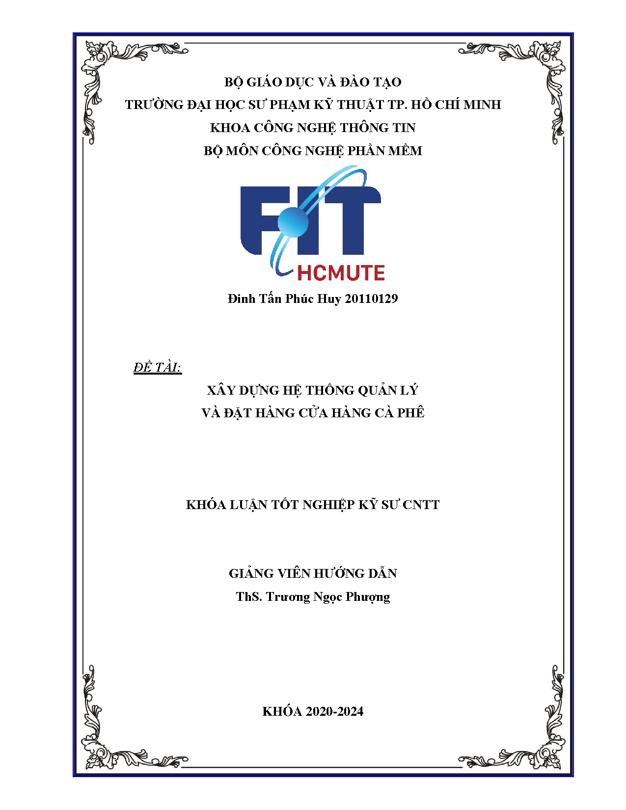 Đồ án tốt nghiệp - Xây dựng hệ thống quản lý và đặt hàng cửa hàng cà phê