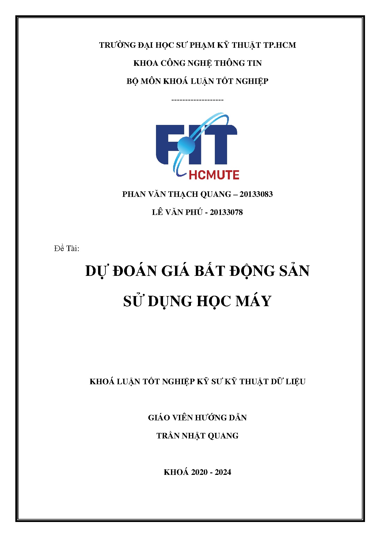 Đồ án tốt nghiệp - Dự đoán giá bất động sản sử dụng học máy