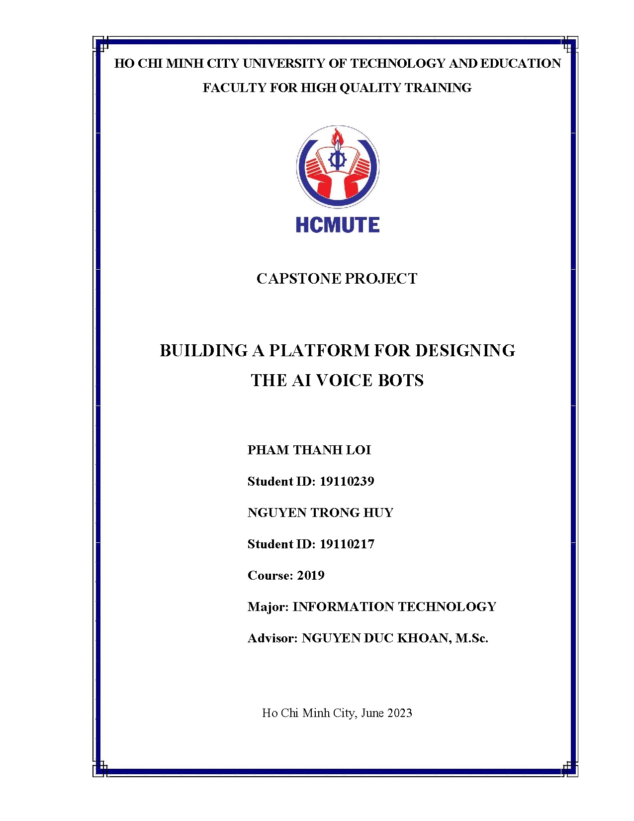 Đồ án tốt nghiệp - Building a platform for designing the AI voice bots