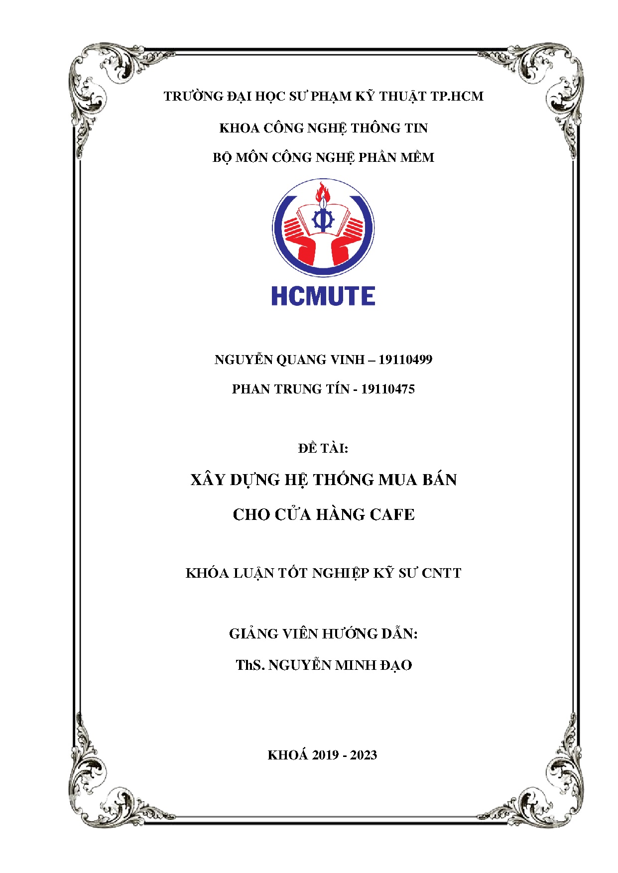 Đồ án tốt nghiệp - Xây dựng hệ thống mua bán cho cửa hàng cafe