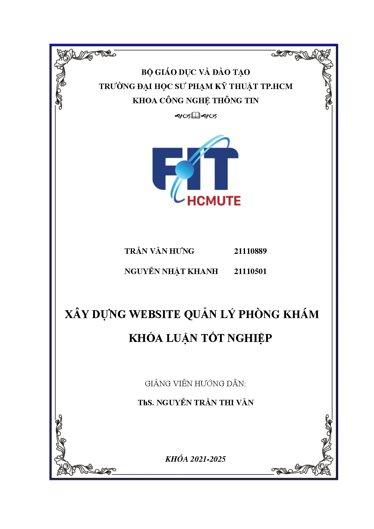 Đồ án tốt nghiệp - Xây dựng Website quản lý phòng khám - Trang 2