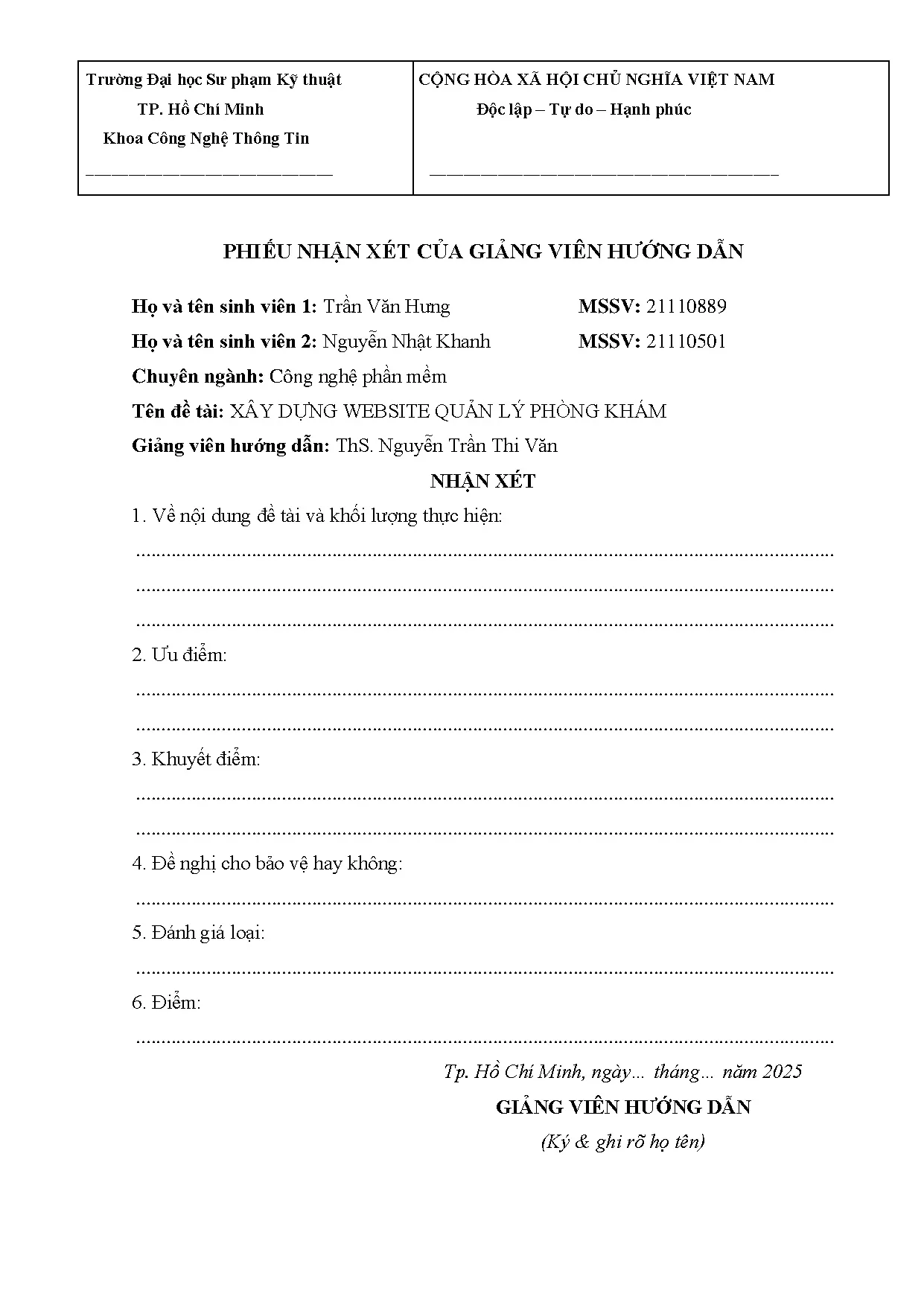 Đồ án tốt nghiệp - Xây dựng Website quản lý phòng khám - Trang 3