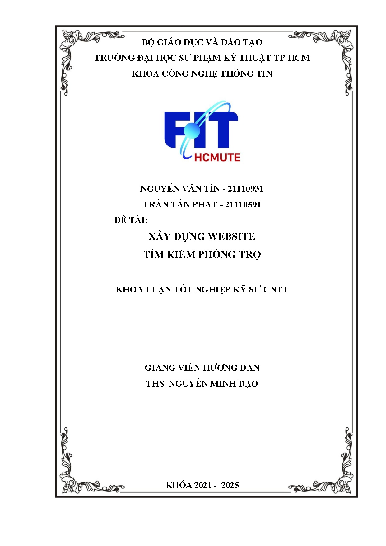 Đồ án tốt nghiệp - Xây dựng website tìm kiếm phòng trọ