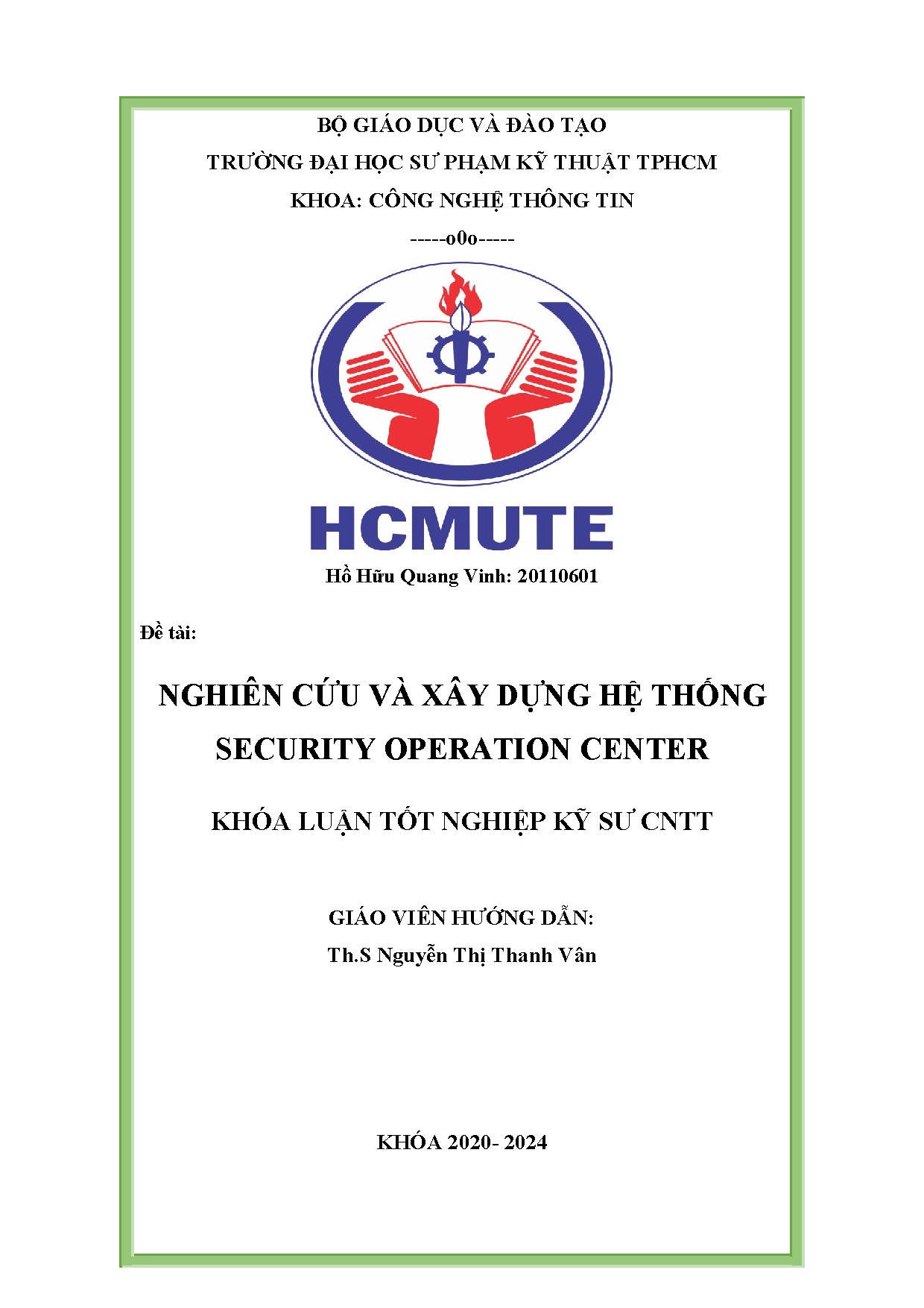 Đồ án tốt nghiệp - Nghiên cứu và xây dựng hệ thống security operation center