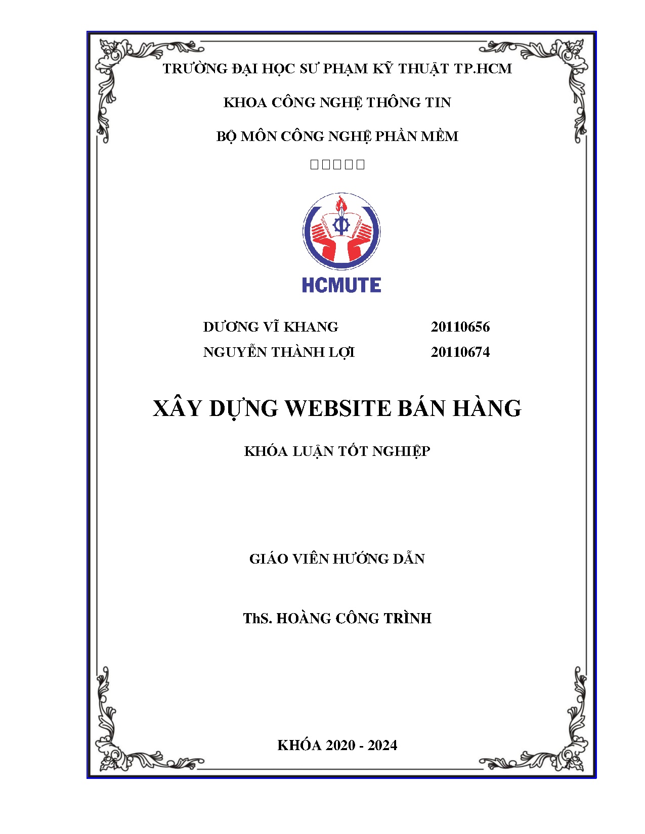 Đồ án tốt nghiệp - Xây dựng website bán hàng