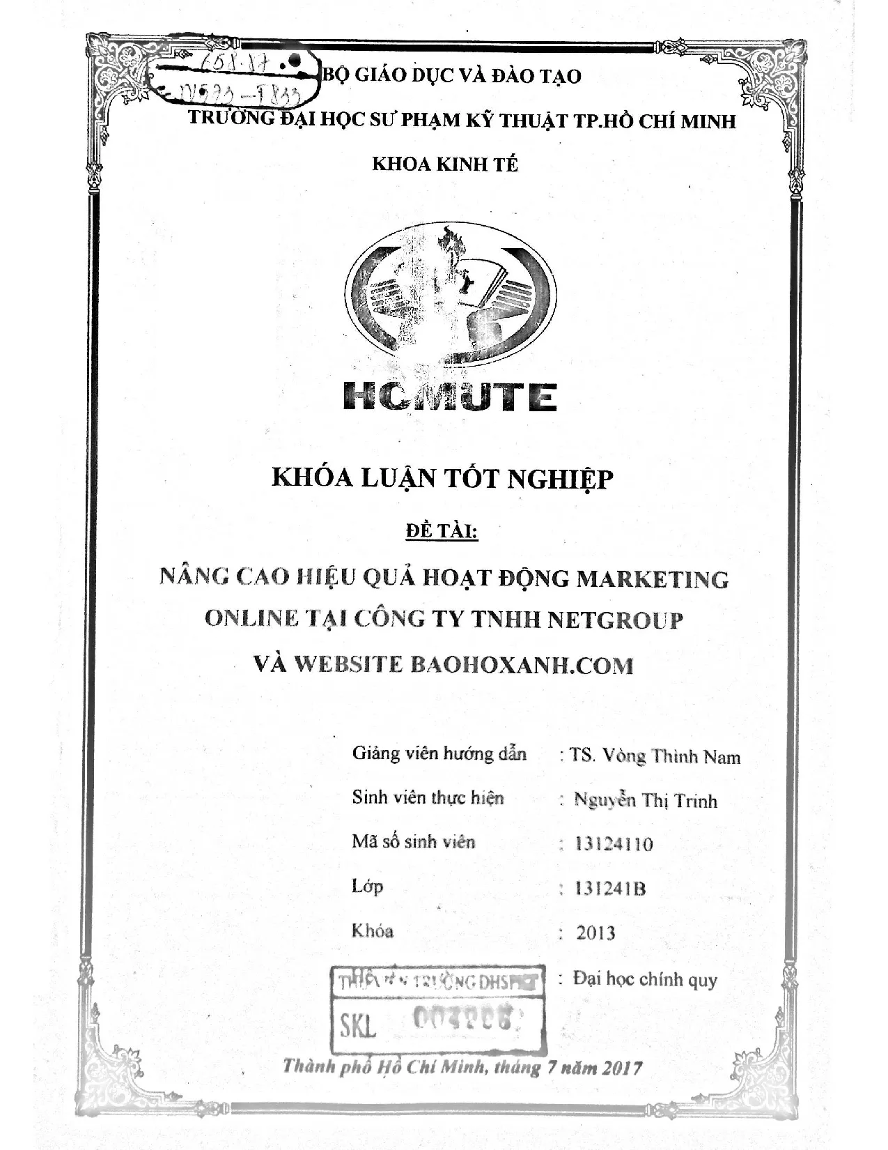 Đồ án tốt nghiệp - Nâng cao hiệu quả hoạt động Marketing Online tại Công ty TNHH Net Group và WB