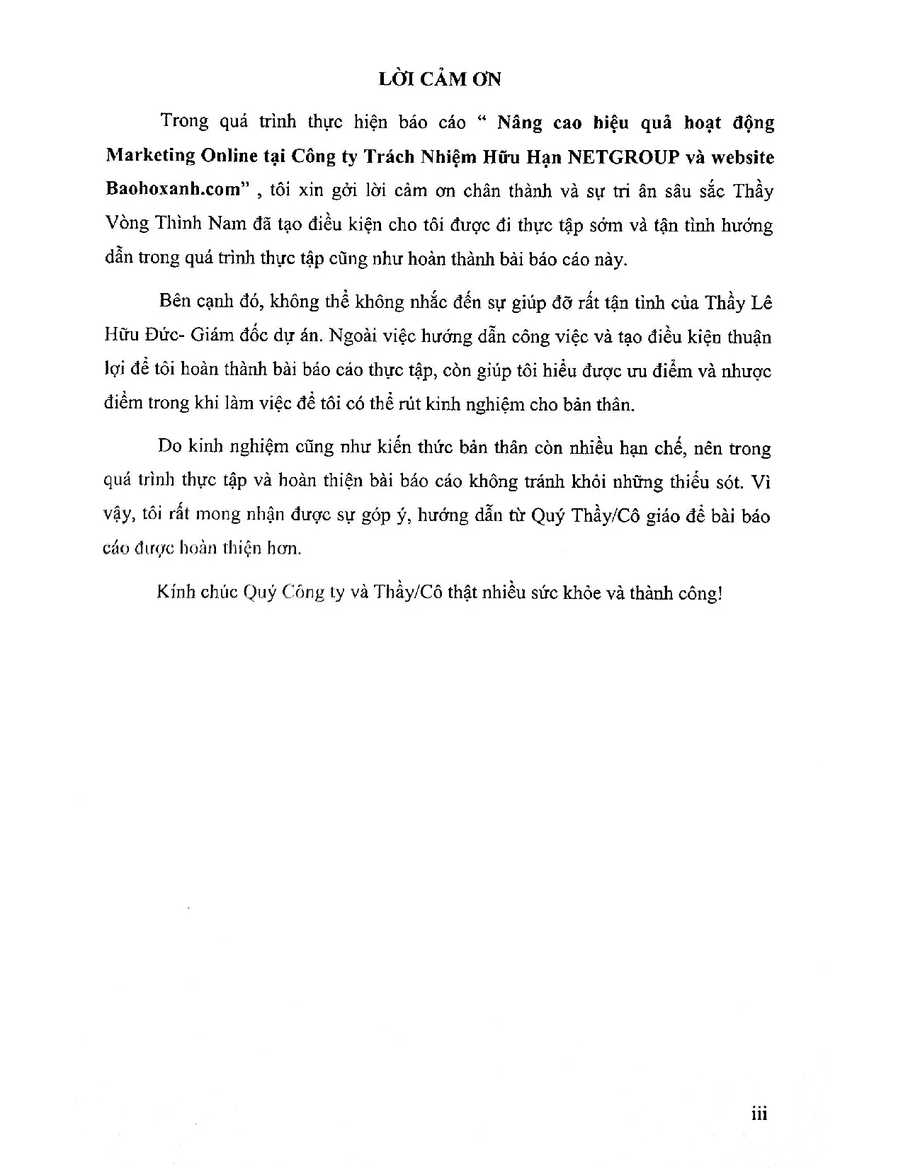 Đồ án tốt nghiệp - Nâng cao hiệu quả hoạt động Marketing Online tại Công ty TNHH Net Group và WB - Trang 4