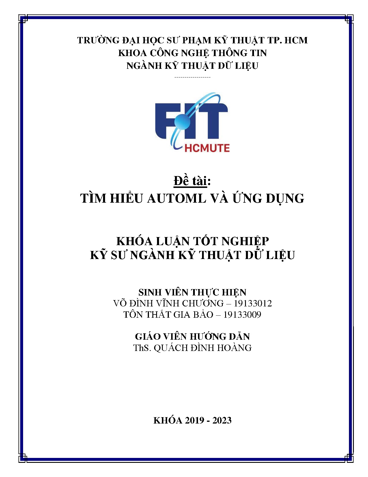 Đồ án tốt nghiệp - Tìm hiểu AutoML và ứng dụng