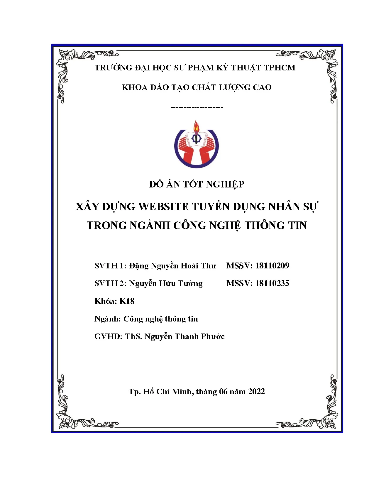 Đồ án tốt nghiệp - Xây dựng website tuyển dụng nhân sự trong ngành công nghệ thông tin